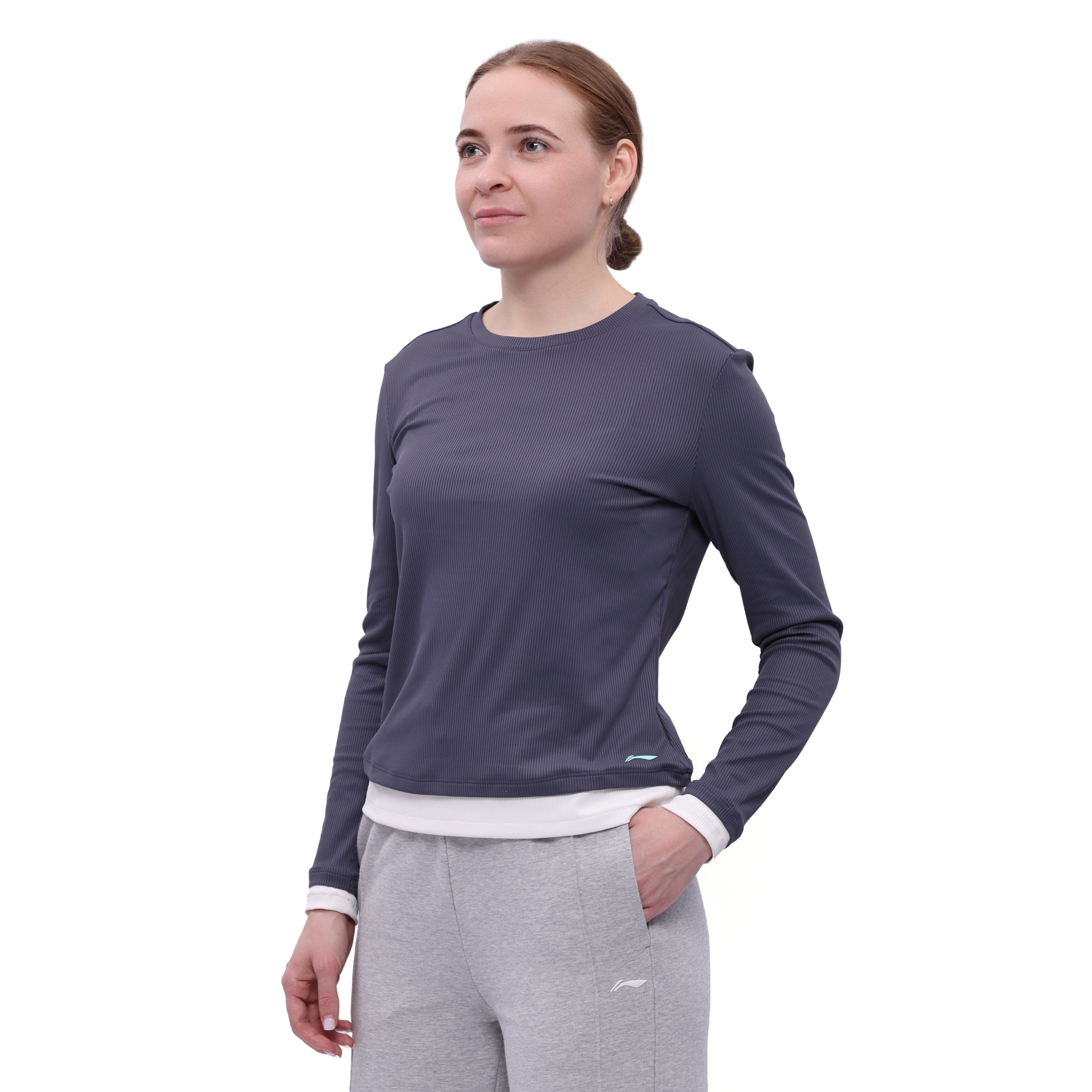 ATLW068-2 Лонгслив Workout серый